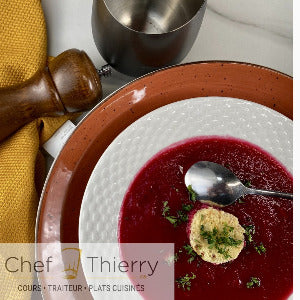 Potage aux betteraves et pommes